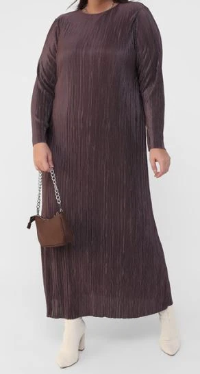 Gown Abaya Lined Plum Plus Size