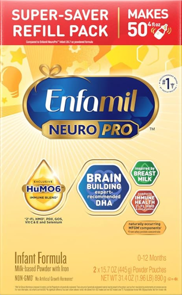 ENFAMIL INFANT FORMULA NEURO PRO 0-12 Months 31.4oz 1.96lb 390g