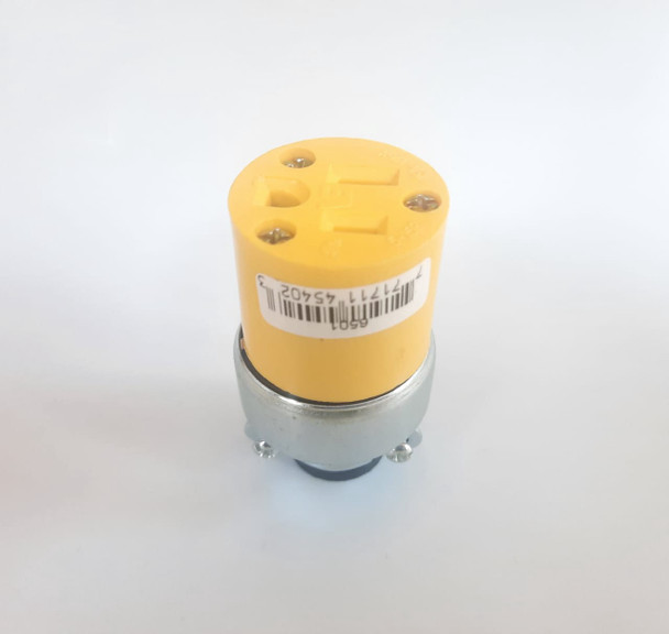 POINT DUPLEX SINGLE HANGING VISTA VE 15A YELLOW & CHROME ARMOURED 6501 45402