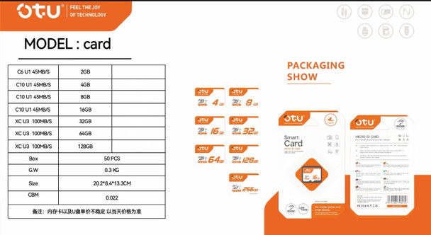 MICRO SD CARD 32GB OTU SMART CARD