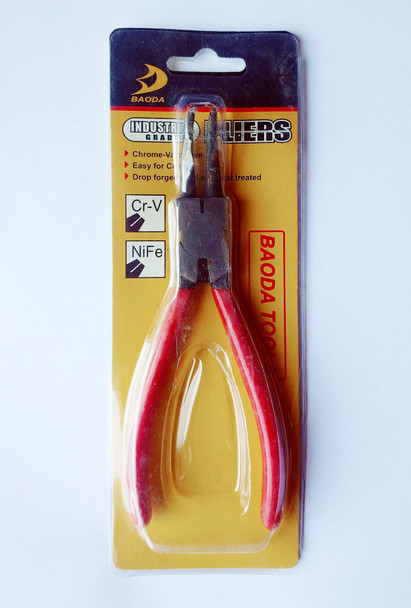 PLIERS LONG BAODA CIRCLIP 7" INT/EXT