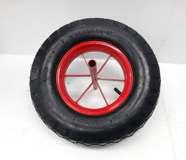 WHEEL BARROW WHEEL 4.80/4.00-8 AIR RED SPINDLE
