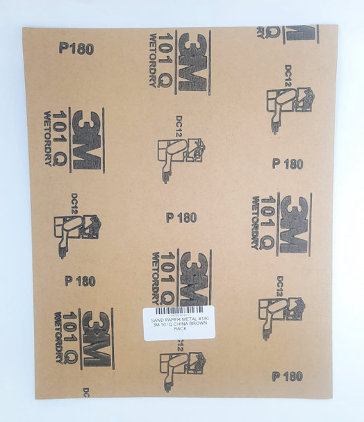 SAND PAPER METAL #180 3M 101Q CHINA BROWN BACK