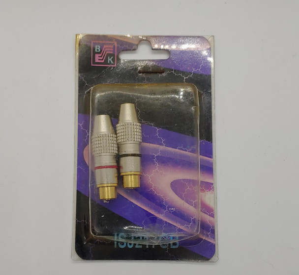 PLUG 1 RCA FEMALE TO 1 RCA FEMALE I-SJ217GB GOLD TIP 2PCS PACK BLASTKING