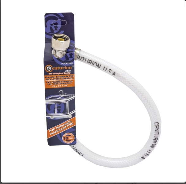 FLEX HOSE 1/2" X 3/8" X 16" CENTURION PVC123816