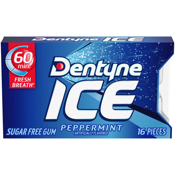 DENTYNE ICE PEPPERMINT GUM SUGAR FREE 16-PIECES
