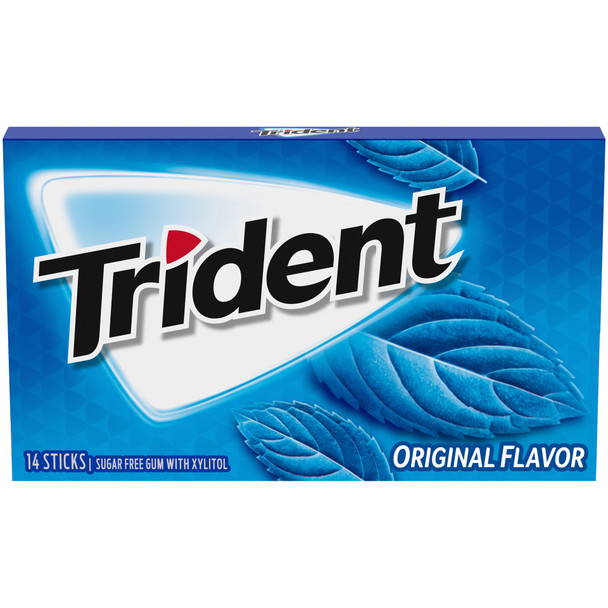 TRIDENT ORIGINAL FLAVOR GUM SUGAR FREE 14-PIECES