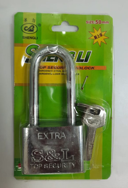 PADLOCK 50MM SHENGLI LONG SHACKLE