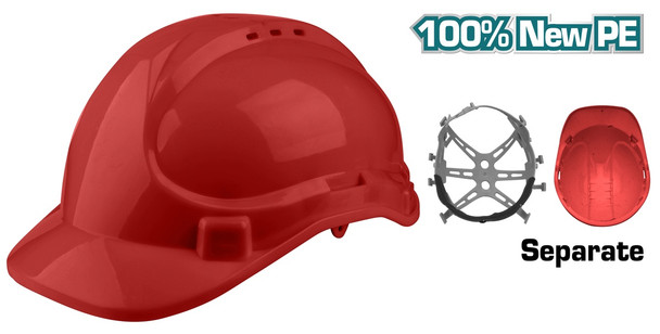 SAFETY HELMET  TOTAL TSP2611 RED