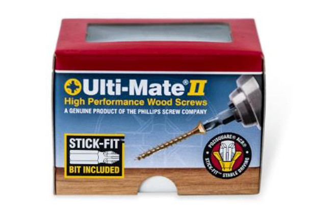 SCREW WOOD 2 1/2" X 12" ULTI-MATE 100PCS BOX