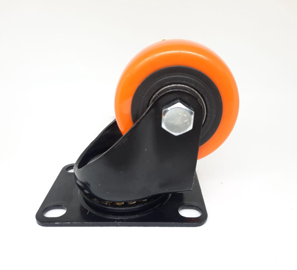 WHEEL COASTER 2 1/2" SWIVEL ORANGE 65X32