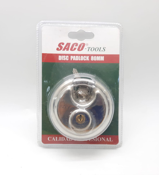 PADLOCK SACO 80MM DISC STAINLESS STEEL FR-21065