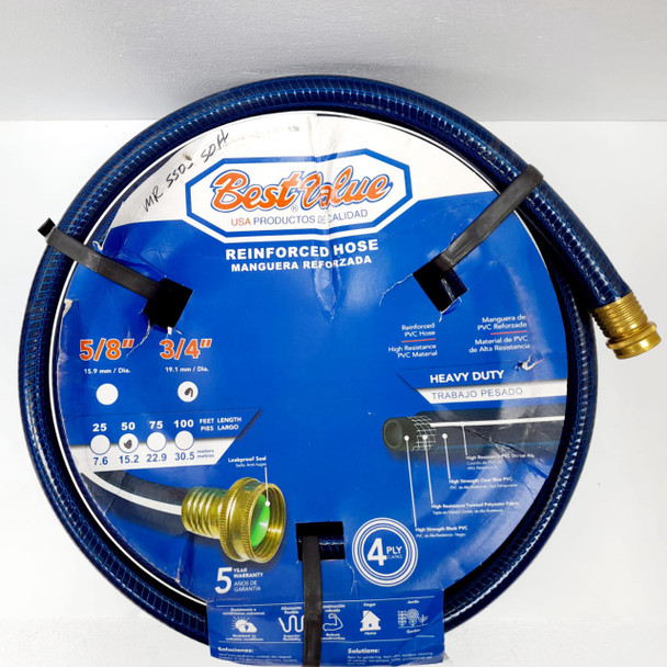HOSE 3/4" X 50FT BEST VALUE BLUE REINFORCED ROLL #J02MR550 HEAVY DUTY