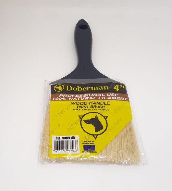 PAINT BRUSH 4" DOBERMAN BLACK WOOD HANDLE 9009-40