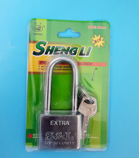 PADLOCK 40MM SHENGLI LONG SHACKLE