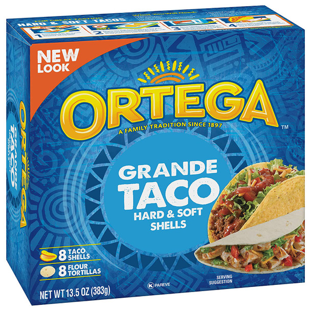 ORTEGA GRANDE TACO HARD & SOFT SHELLS 13.5oz 383g