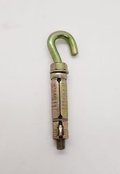 ANCHOR BOLT M6 2" W/HOOK BRASS