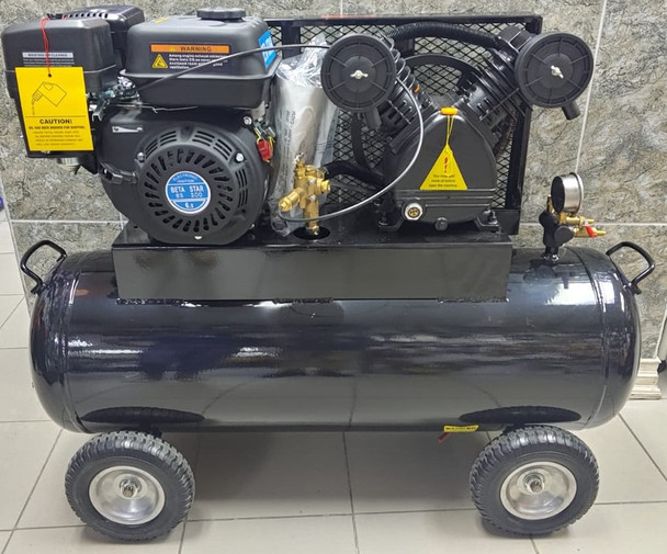 AIR COMPRESSOR BETA STAR 20GAL TANK HORIZONTAL 6.5HP GAS ENGINE GE200