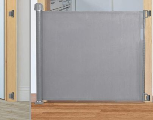 Baby Gate Retractable Grey 33x55 Inch