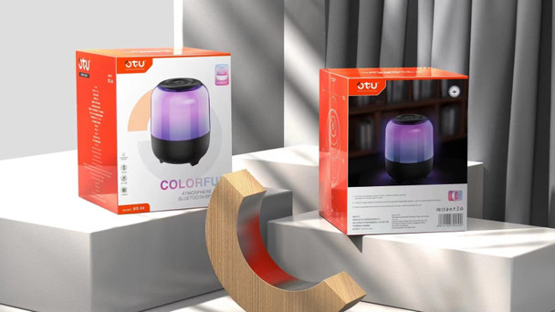 MUSIC BOX BLUETOOTH OTU BS-04 BT SPEAKER PORTABLE COLORFUL ATMOSPHERE LAMP