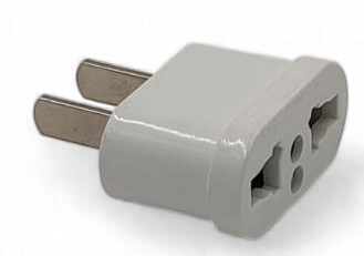 ADAPTOR 2 PIN 2 ROUND TO 2 SQUARE WHITE MAX2200W 10/250