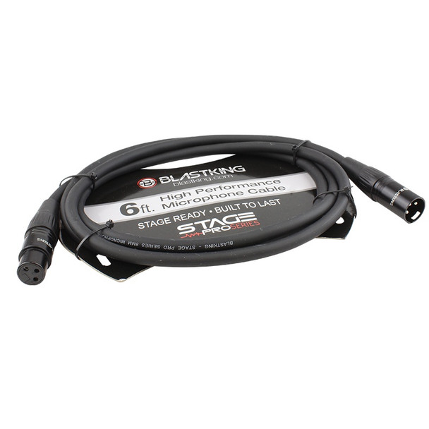 LEAD XLR MALE TO XLR FEMALE 6' IBKE-SP6XLR BLASTKING