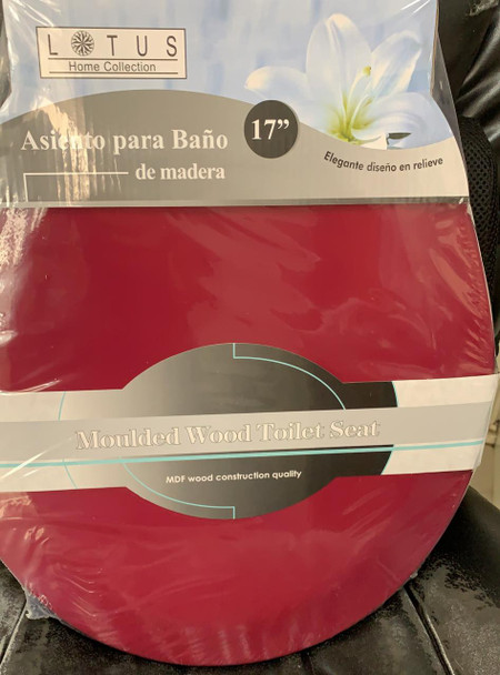 TOILET SEAT LOTUS WOOD #LT-7066BUR BURGANDY