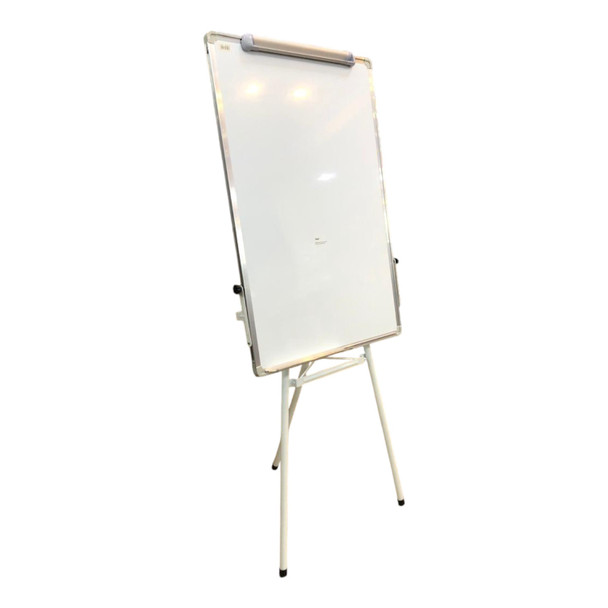STATIONERY EASEL STAND & WHITEBOARD METAL 2' X 3'  60x90CM
