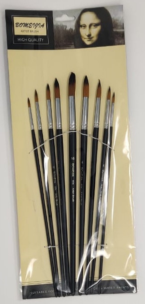 ARTIST BRUSH 9PCS BOMEIJIA POINTED TIP