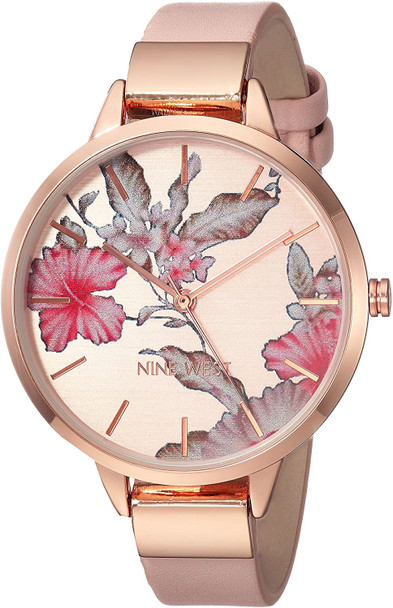 Watch Women Nine West NW/2044RGPK Rose Gold-Tone and Blush Pink Strap