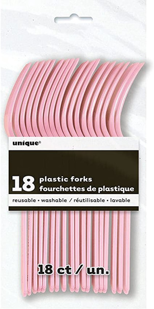PARTY PLASTIC FORKS 18PCS PACK UNIQUE