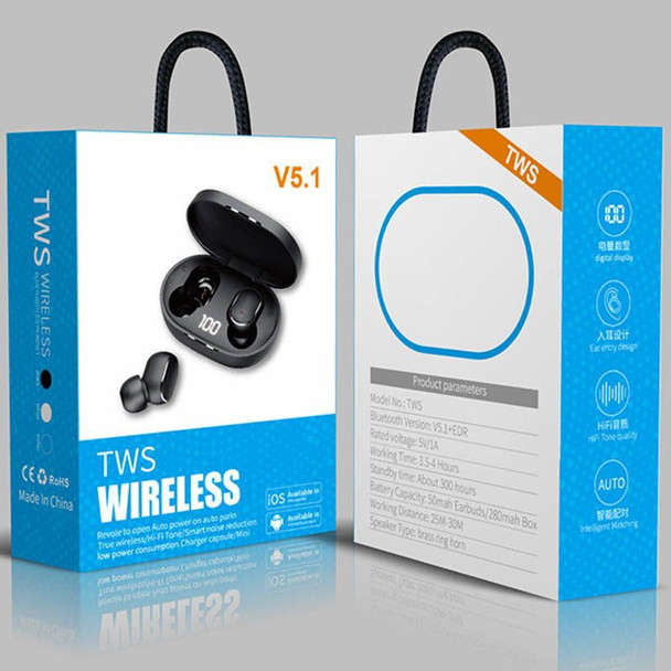 EARPIECE BLUETOOTH V5.1 TWS EARBUDS  WITH CHARGING CASE
