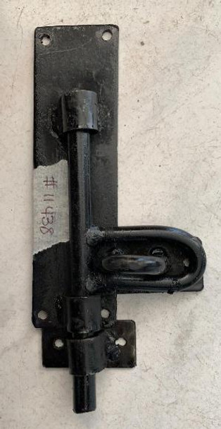 TOWER BOLT 6" PADLOCK TYPE BLACK HEAVY LOCAL