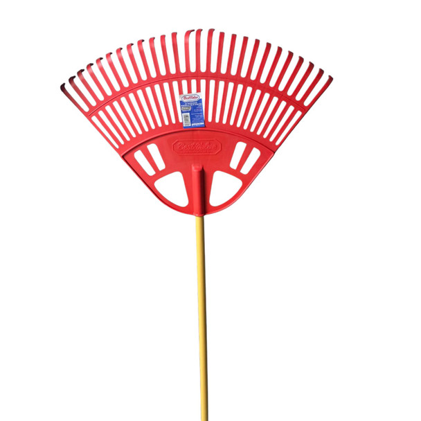 RAKE FAN PLASTIC 26T BEST VALUE W/HANDLE J13017 RED