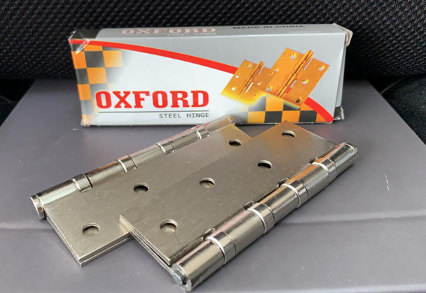 BUTT HINGES 4" X 3" OXFORD SILVER WITH SCREW