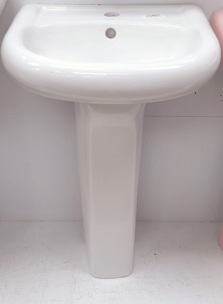 SINK WARE W/PEDESTAL TWYFORD WHITE 1 HOLE SMALL 17.5" X14.5"