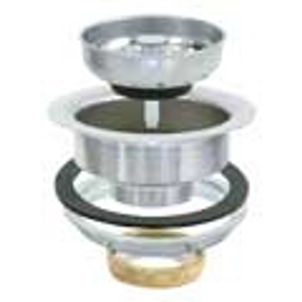 SINK WASTE EZ-FLO 30001 1 1/2" X 3 1/2" S/STEEL WITH STRAINER