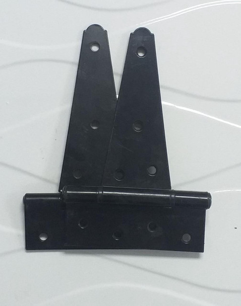 TEE HINGES 6" IMPORTED BLACK PAIR