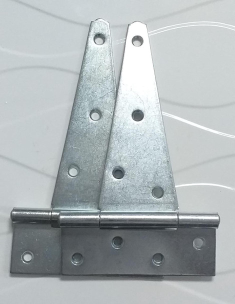 TEE HINGES 8" CHROME HEAVY BROAD IMPORTED PAIR