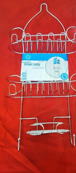 SHOWER CADDY 3 TEIR LUXURY CHROME E-0010