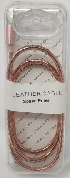 USB CABLE MICRO & LIGHTING LEATHER SPEED ENTER IN CLEAR CASE