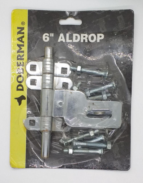 TOWER BOLT 6" DOBERMAN WITH PADLOCK NICKLE