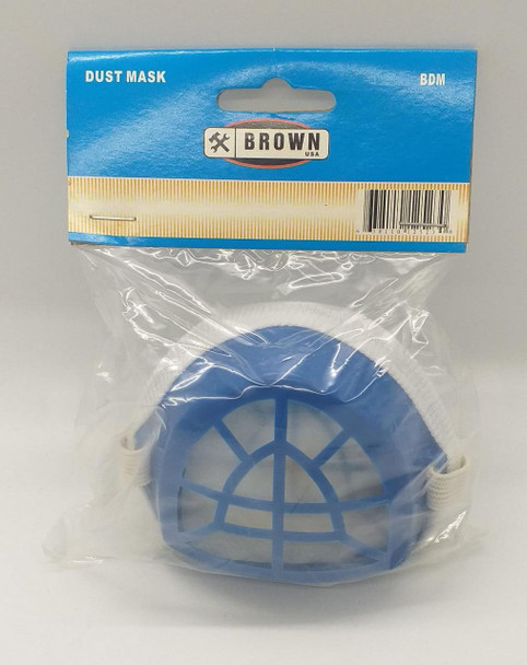 DUST MASK RESPIRATOR BROWN USA BLUE & WHITE BDM
