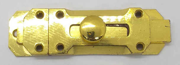 TOWER BOLT 4 1/2" GOLD FLAT SQUARE