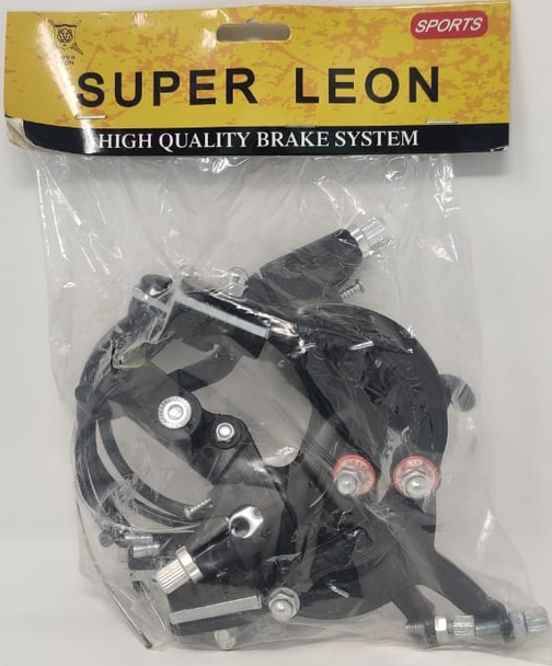 BICYCLE BRAKES SET SUPER LEON BLACK SPORTS FNSZ81EB16-KH