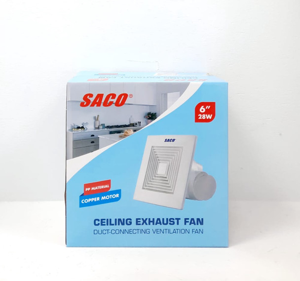 FAN EXTRACTOR SACO 6" 28W FR-21819 CEILING EXHAUST