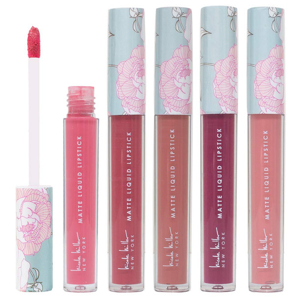 Makeup Lipstick Nicole Miller 5 Pack Matte Liquid Lipstick Collection