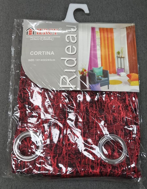 CURTAIN C-74 BURGANDY 55X102" 140X260CM IERCY CORTINA