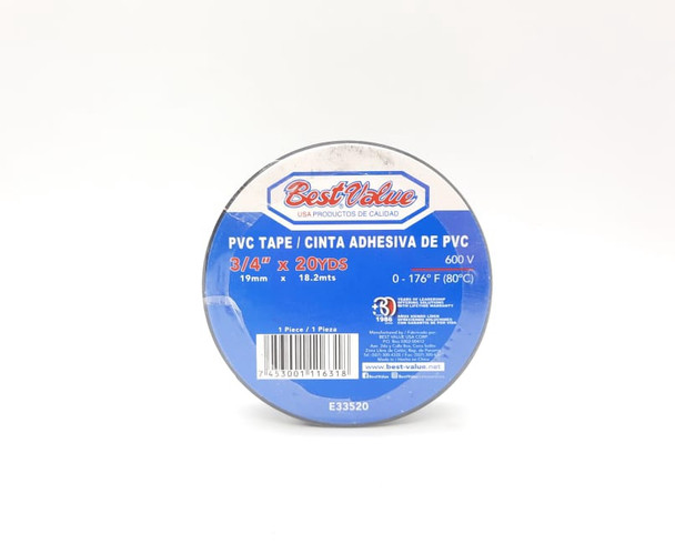 TAPE INSULATION BLACK 20YDS BEST VALUE E33520
