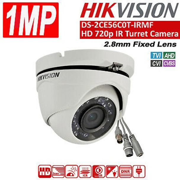 SECURITY CAMERA DVR HIKVISION DS-2CE56C0T-IRMF TURBO HD DOME